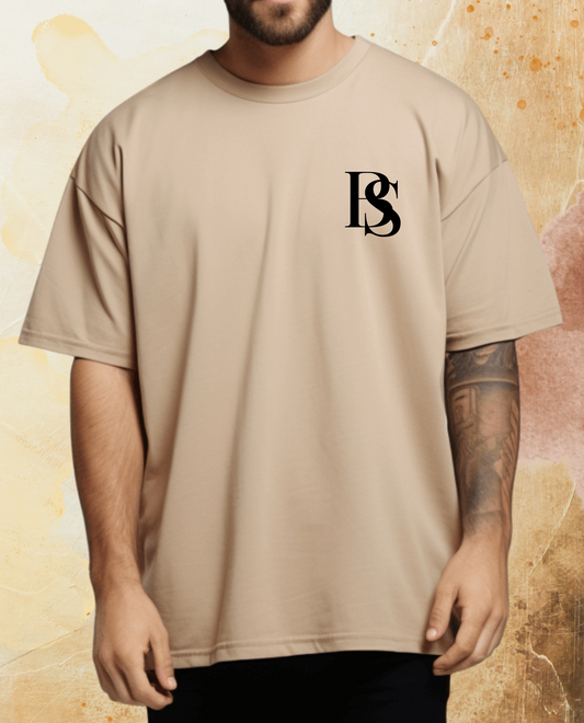 220 GSM off-white oversized t-shirt, heavyweight ecru streetwear tee, drop shoulder relaxed fit t-shirt for men