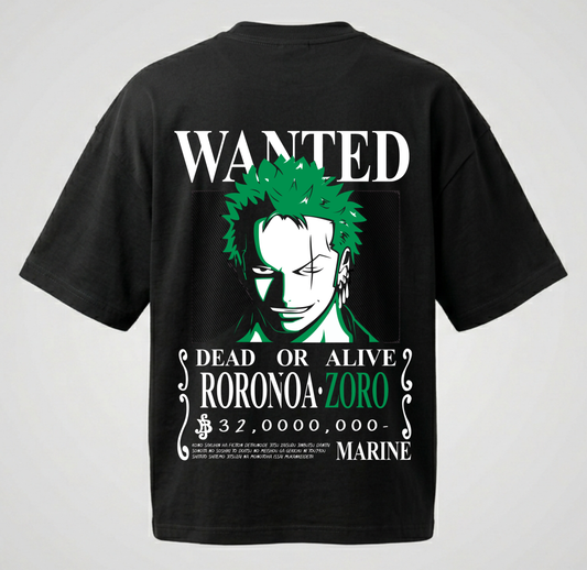 Roronoa Zoro Wanted Poster Oversized T-Shirt