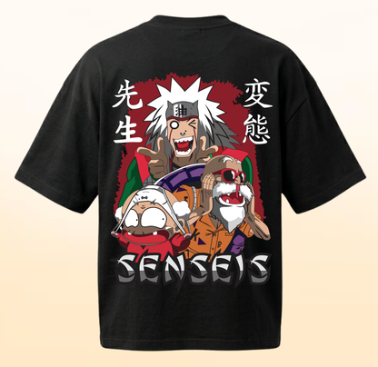 Legendary Senseis Oversized T-Shirt | Jiraiya, Roshi & Happosai Anime Streetwear